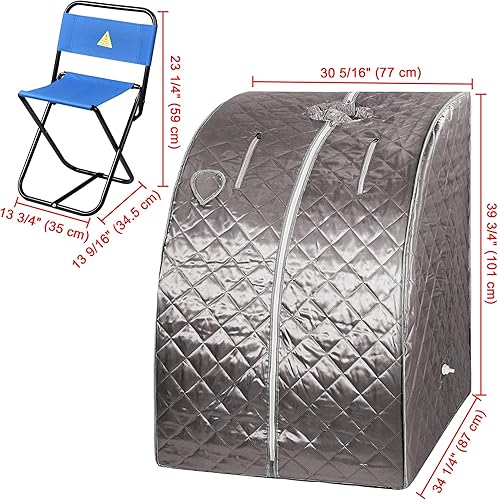 Miniatura 7 de ZeHuoGe Kit de sauna de vapor terapéutica personal portátil, spa, desintoxicación delgada, pérdida de peso, hogar, interior, 2L, pantalla digital,