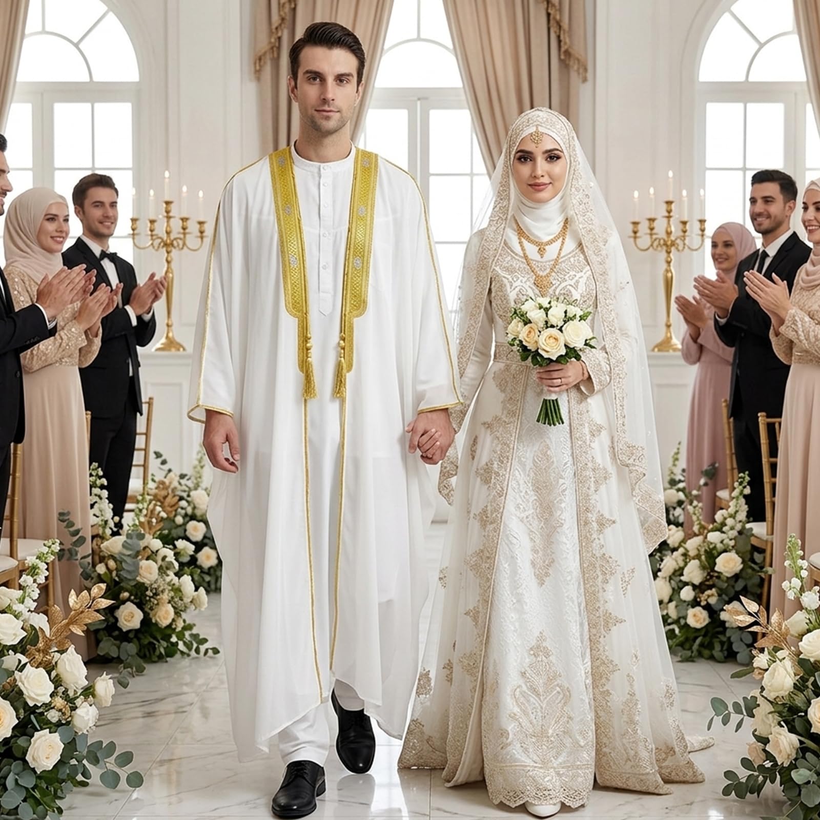 zhxinashu Djellaba Homme Marocaine - Abaya Homme Longues Chemise en Chiffon Imprimée Musulmane, Caftan Homme Rétro Décontracté Taille Large
