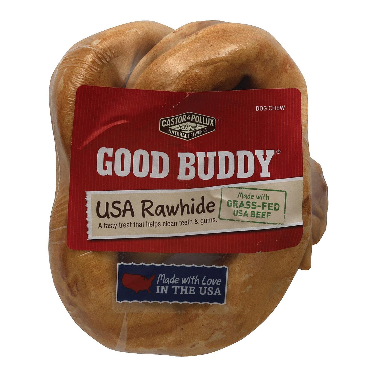Good Buddy Rawhide Pretzel, 6 inch - 6 per case.
