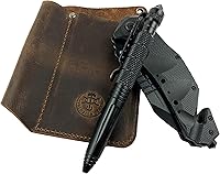 Vista 5 de Funda para herramientas hecha a mano de cuero de grano completo, soporte multiherramienta, funda para cuchillos, accesorios de camping y exteriores