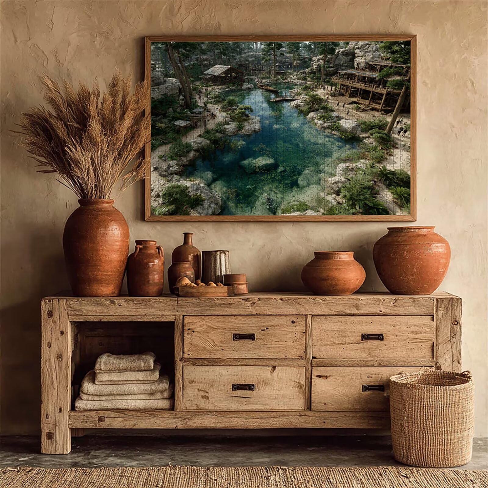 Krajobraz Puzzle 6000 sztuk dla dorosłych, drewniane puzzle z pudełkiem 179 x 105 cm, pomysł na prezent dla kobiet, zabawne gry rodzinne, gry wyzwania, wykwintne opakowanie na prezent, wystrój domu