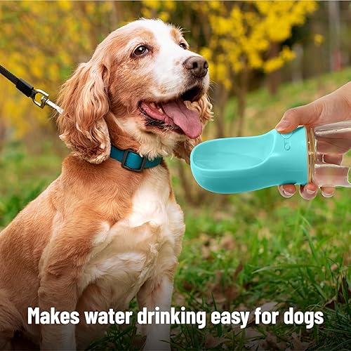 Miniatura 4 de Mr. Pen - Botella de agua para perros, 19 onzas, grande, azul aguamarina, dispensador portátil de botella de agua para perros, no apto para