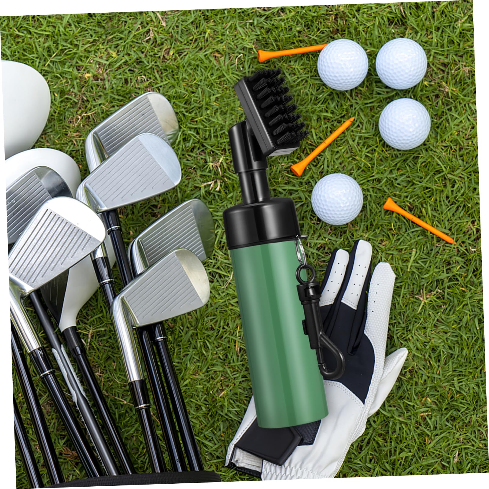 Happyyami Zestaw Do Czyszczenia Pól Golfowych - 2 W 1 Szczotka I Spryskiwacz - Golf Groove & Cleaner - Lekki I Przenośny - Materiał