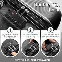 Amazon.com | Artisasset 3 Piece Luggage Sets, Lightweight ABS