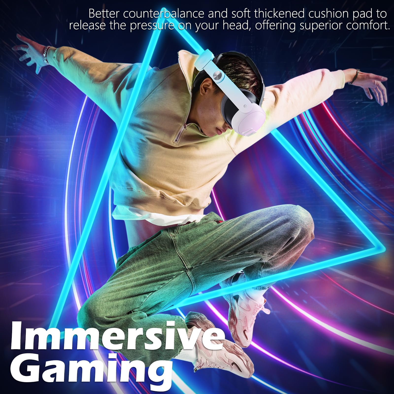 Cinturino Elite per Testa Compatibile con Oculus/Meta Quest 3/Quest 3S, Rilascio con Un Clic & Ritrarre Regolabile Head Strap, Miglioramento Comfort e Immersione Gioco Accessori VR Fascia