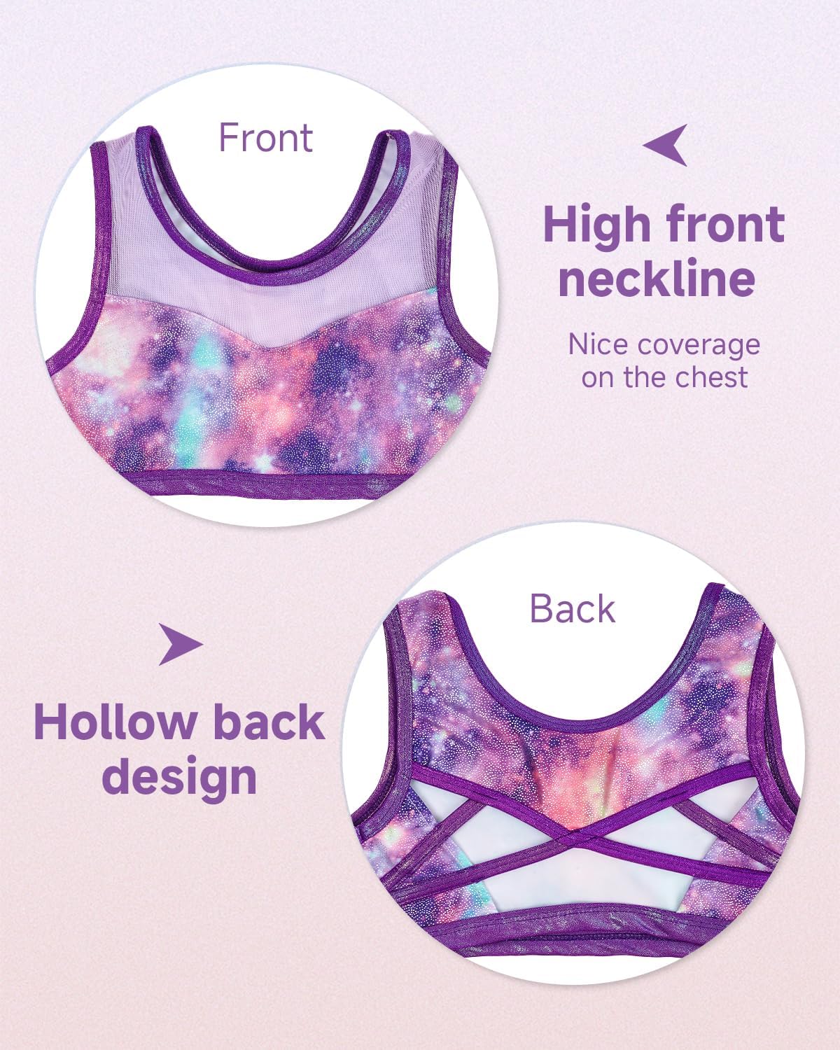 JiAmy Two Piece Gymnastics Leotards for Girls, Sparkly Dance Biketards with Shorts Ballet Tumbling Outfit for Girl 3-12 Years - Image 5