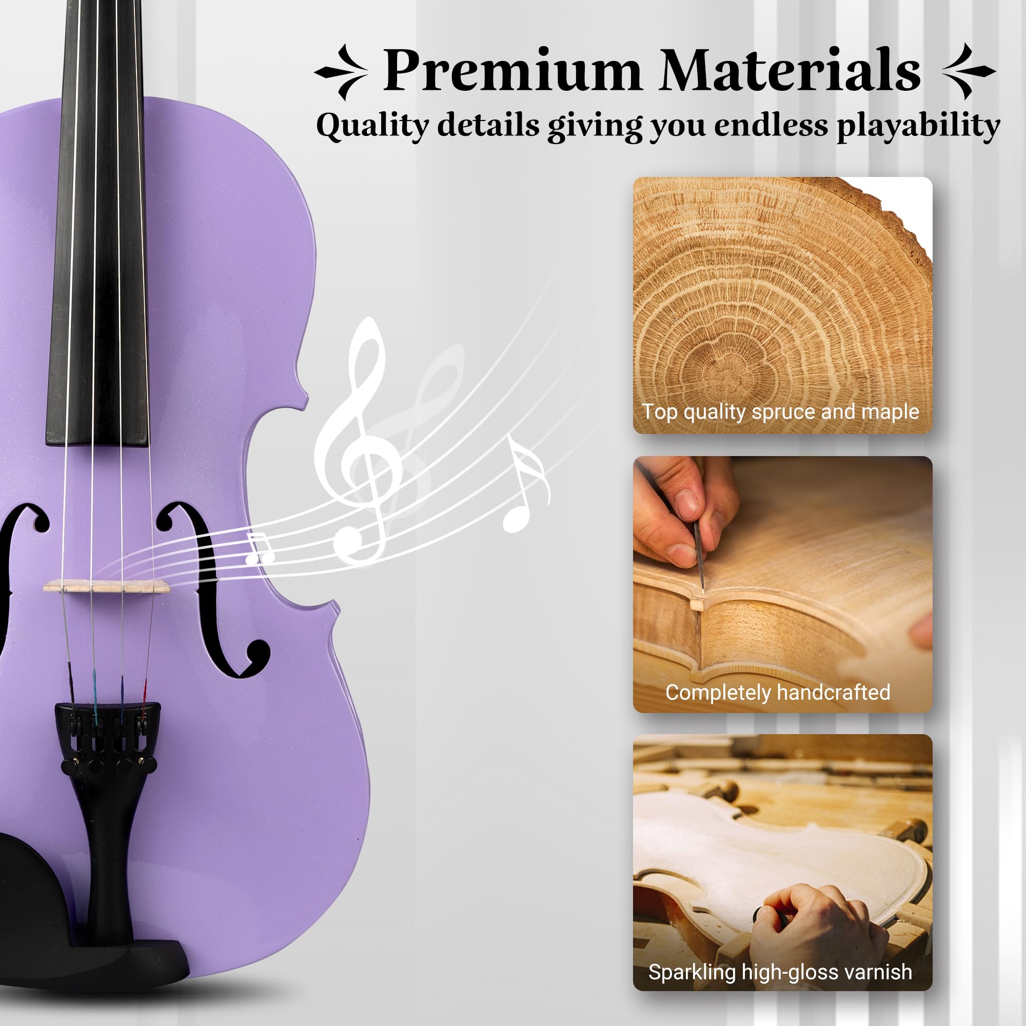 Amazon.co.jp: Djlin バイオリン 4/4 フルサイズ 初心者 大人用