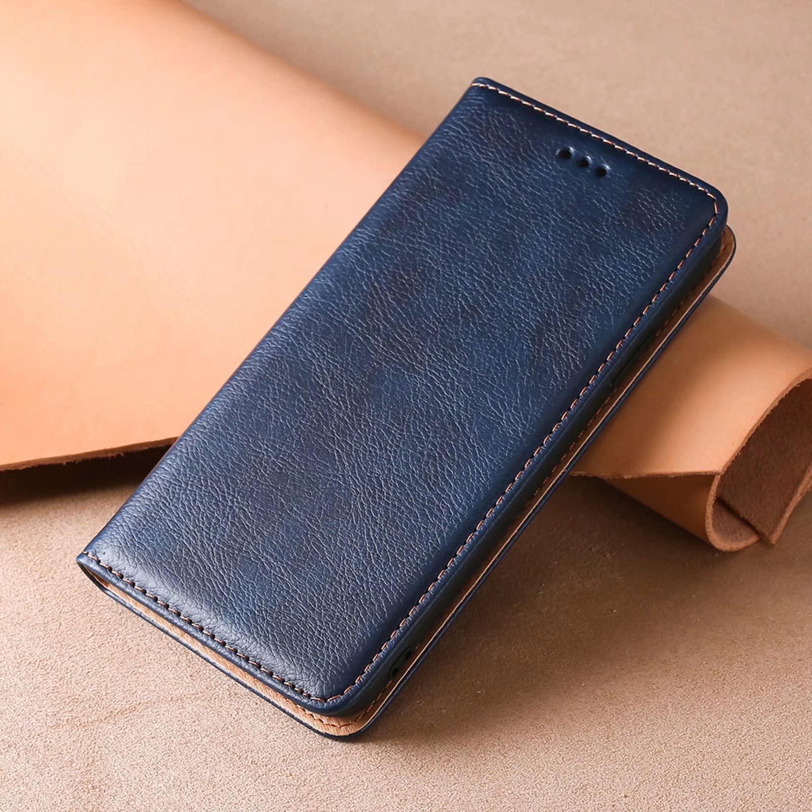 Leder Flip Case Für Oppo Reno 4 Pro 5G – Mit Magnetverschluss, Kartenfächern & Standfunktion, Stoßfest (Blau)