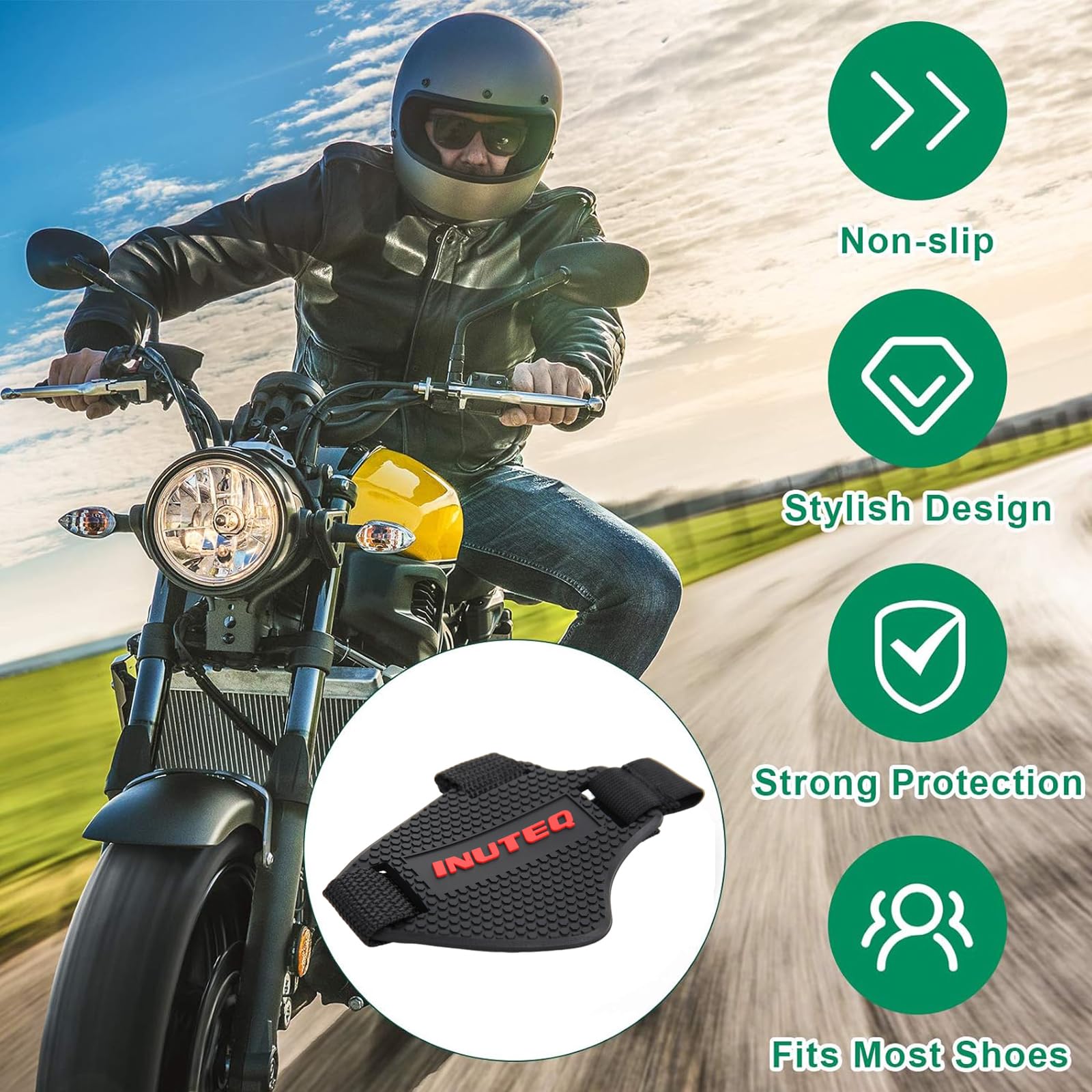 Protège Chaussure Moto Réglable - Anti-dérapant, Imperméable | Pour Changement De Vitesse