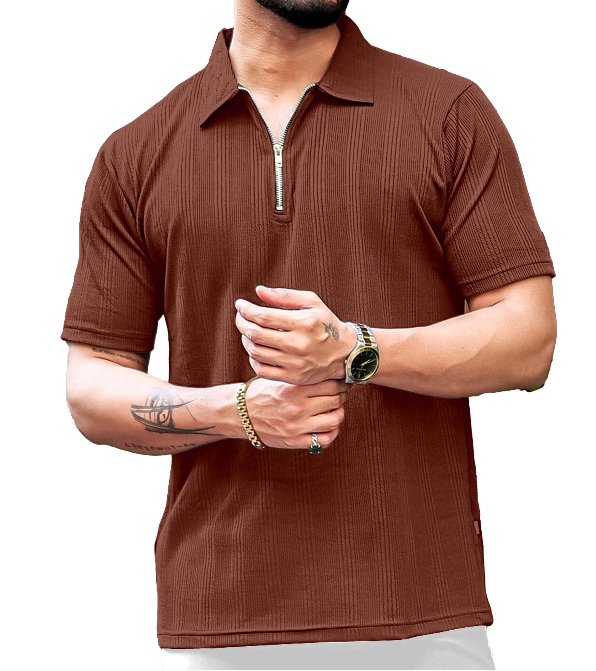 Men's Solid Regular Fit T-Shirt