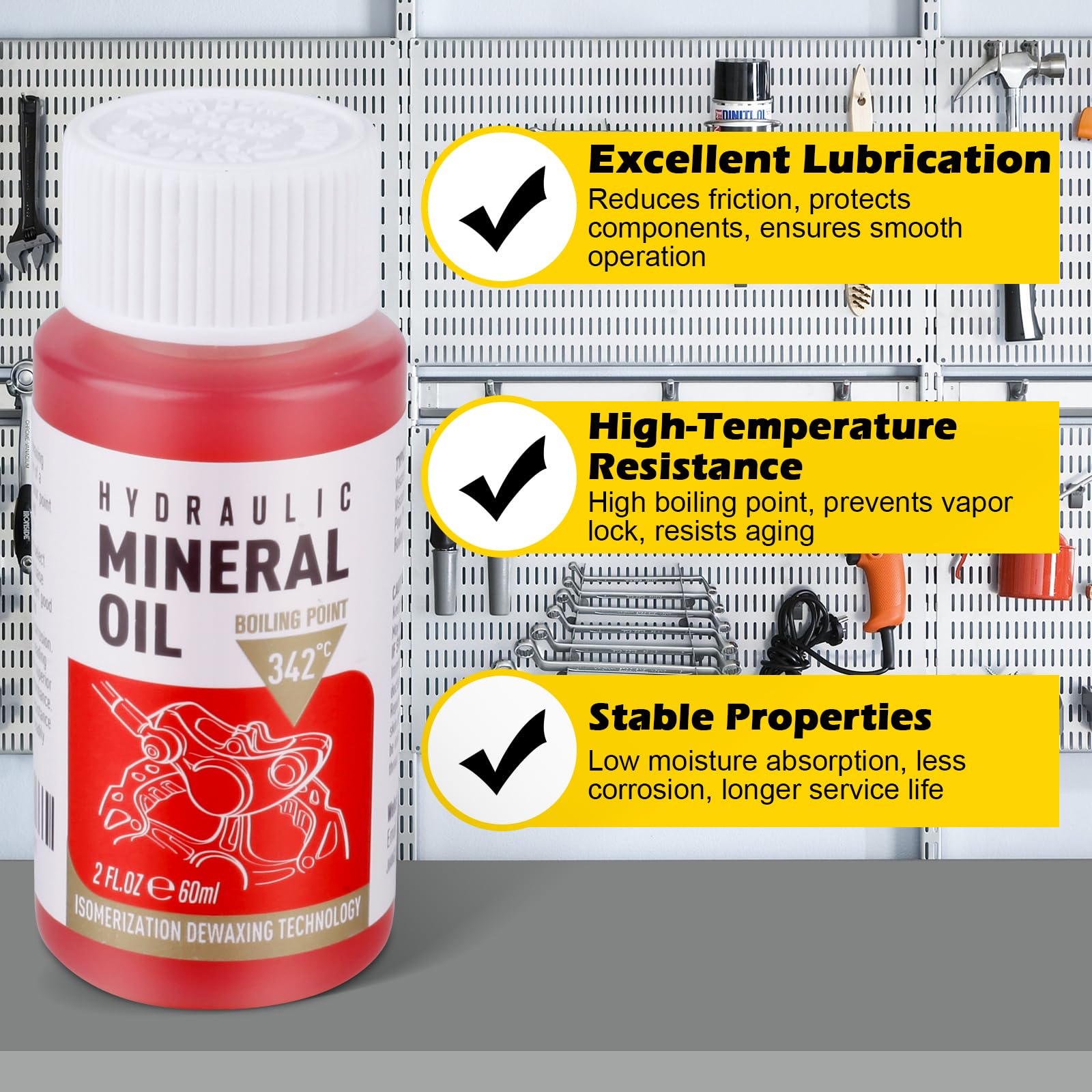 Olio minerale liquido per freni 120 ml per freni a disco idraulici Shimano, Tektro e TRP
