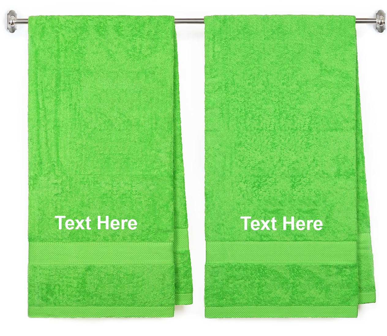 BY LORA Personalized Embroidered 2-Piece Terry Cotton Bath Towel Set – Custom Monogram Bathroom Towels, Ultra-Soft & Absorbent, Ideal for Housewarming