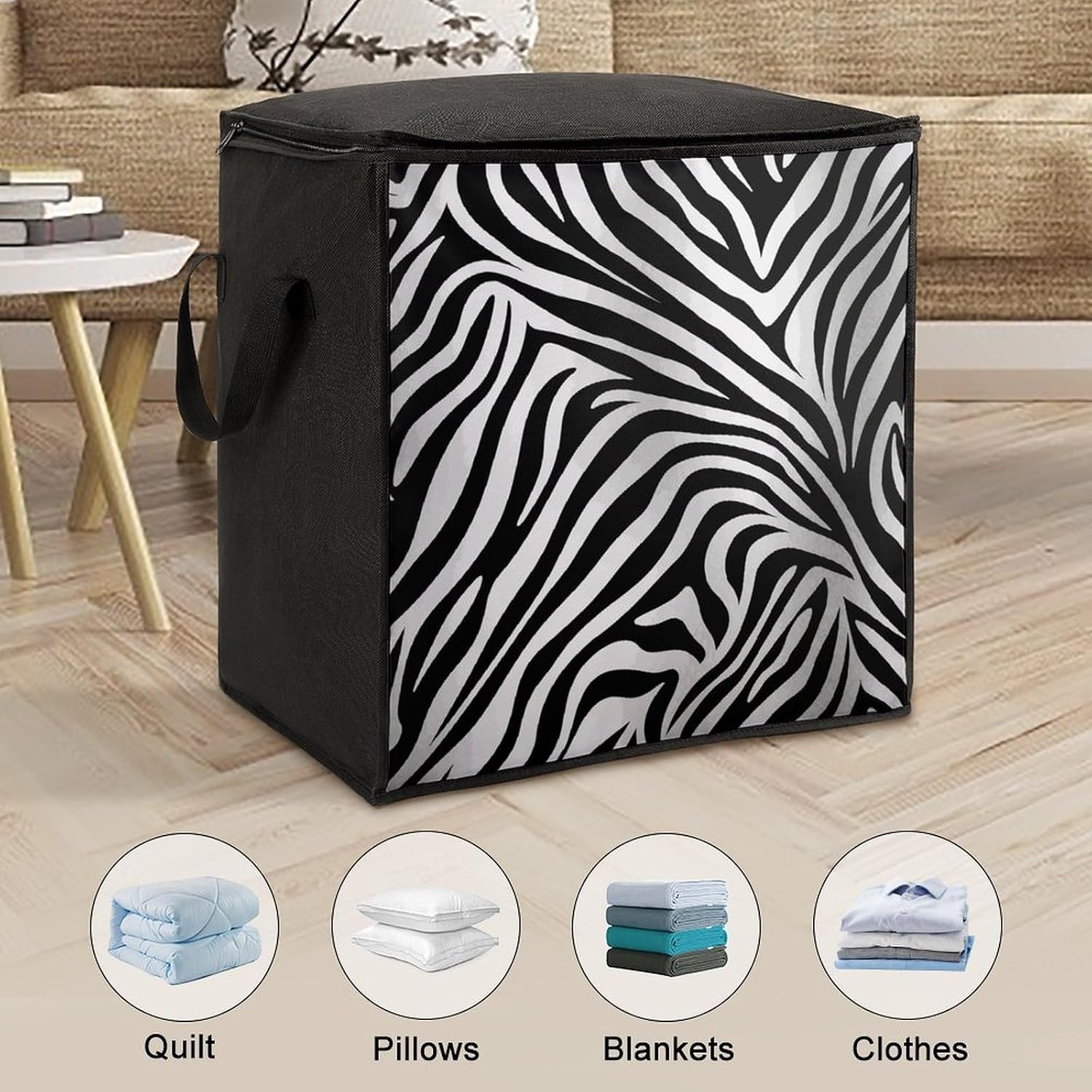 Comforter Storage Bag Large Capacity Zipper Clothes Storage Bag 70L image 3