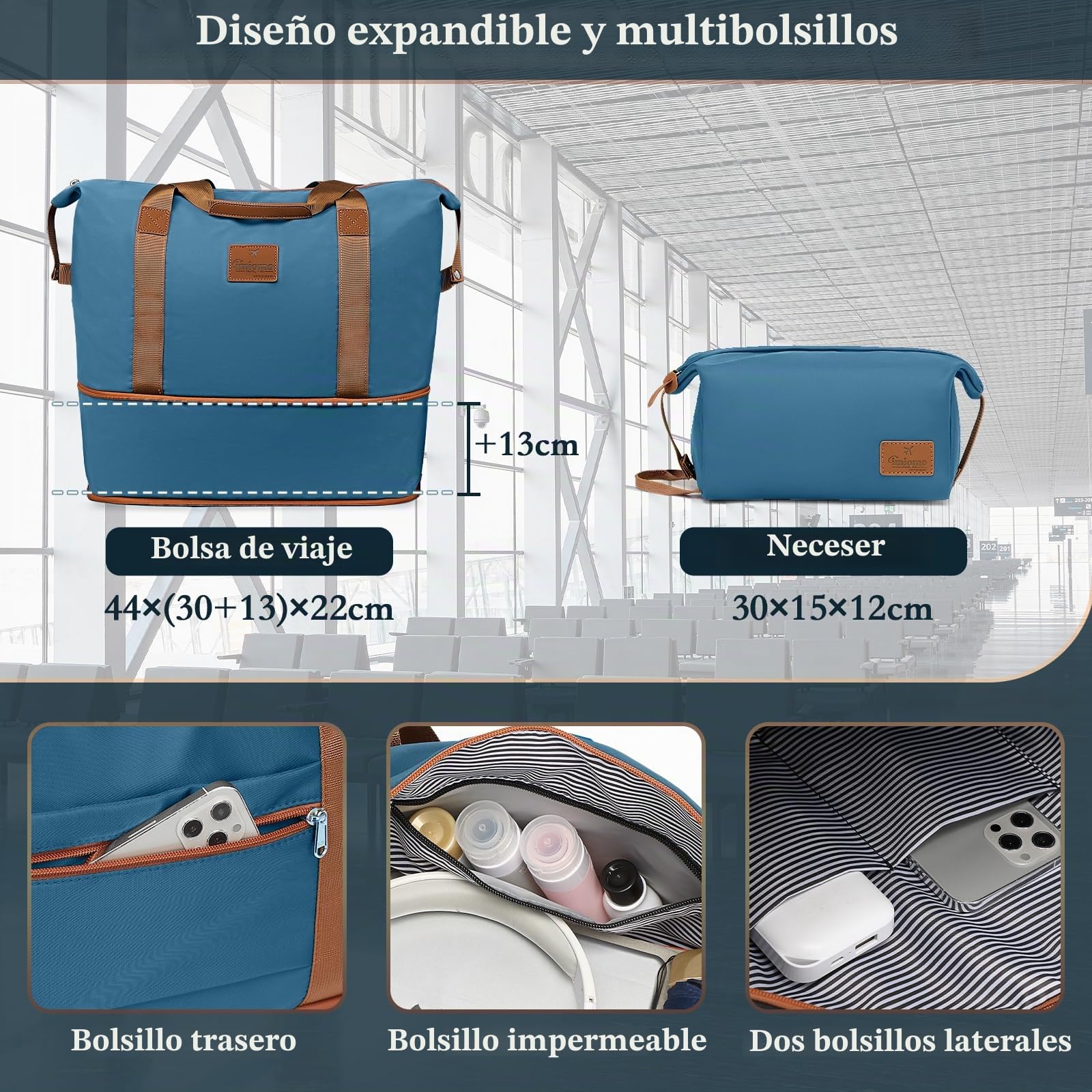 Joyway Juego 5 Maletas ABS, TSA, Ruedas 360°, Neceser y Bolsa de Viaje | Modelos M/L con 20% espacio extra, diseño anidable, asa telescópica 3 niveles, cremalleras YKK y compartimentos internos