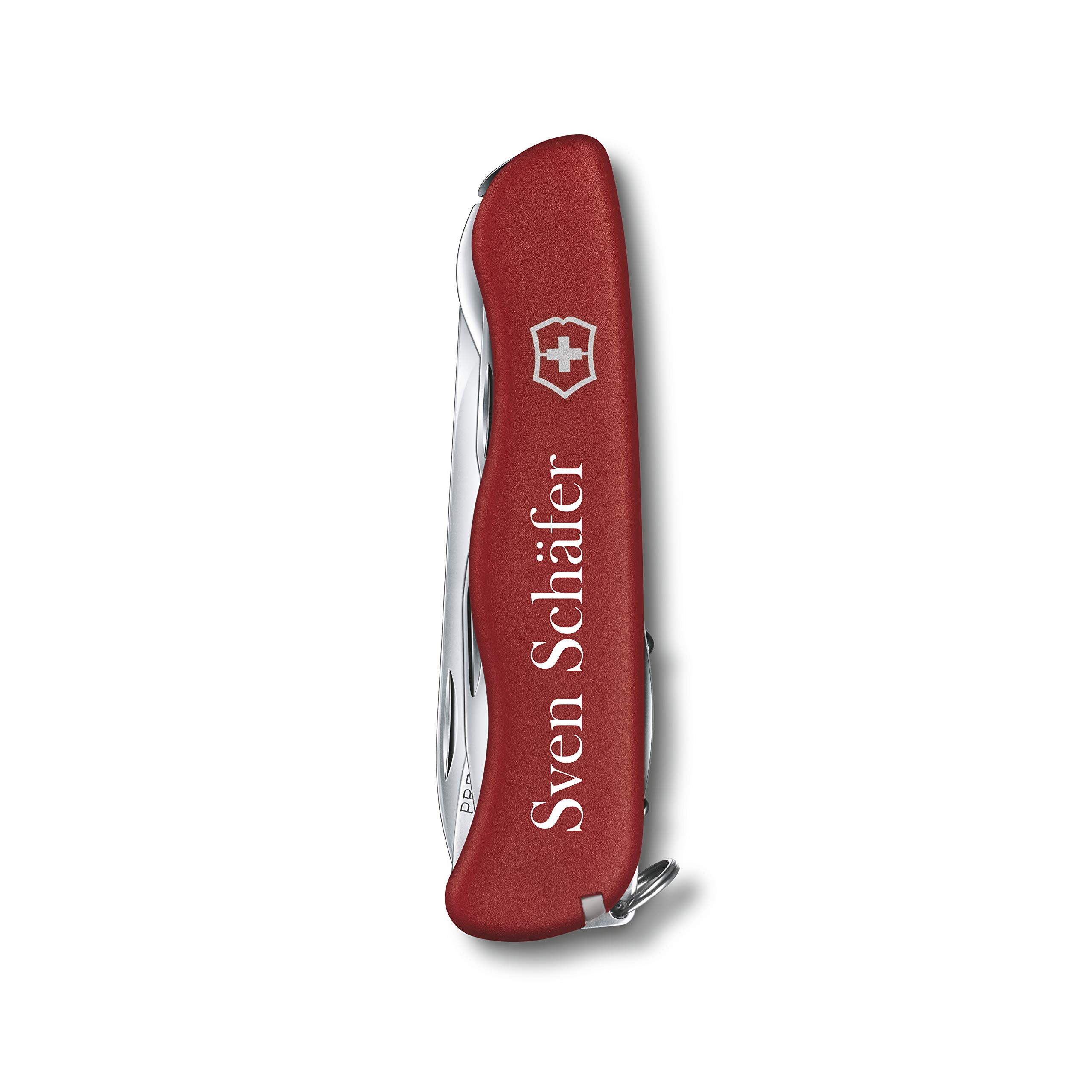 Taschenmesser Work Champ mit Wunsch Druck auf der Schale I Geschenk für Männer Frauen I zum Geburtstag I Schweizer Taschenmesser personalisiert mit 21 Funktionen 0.8564