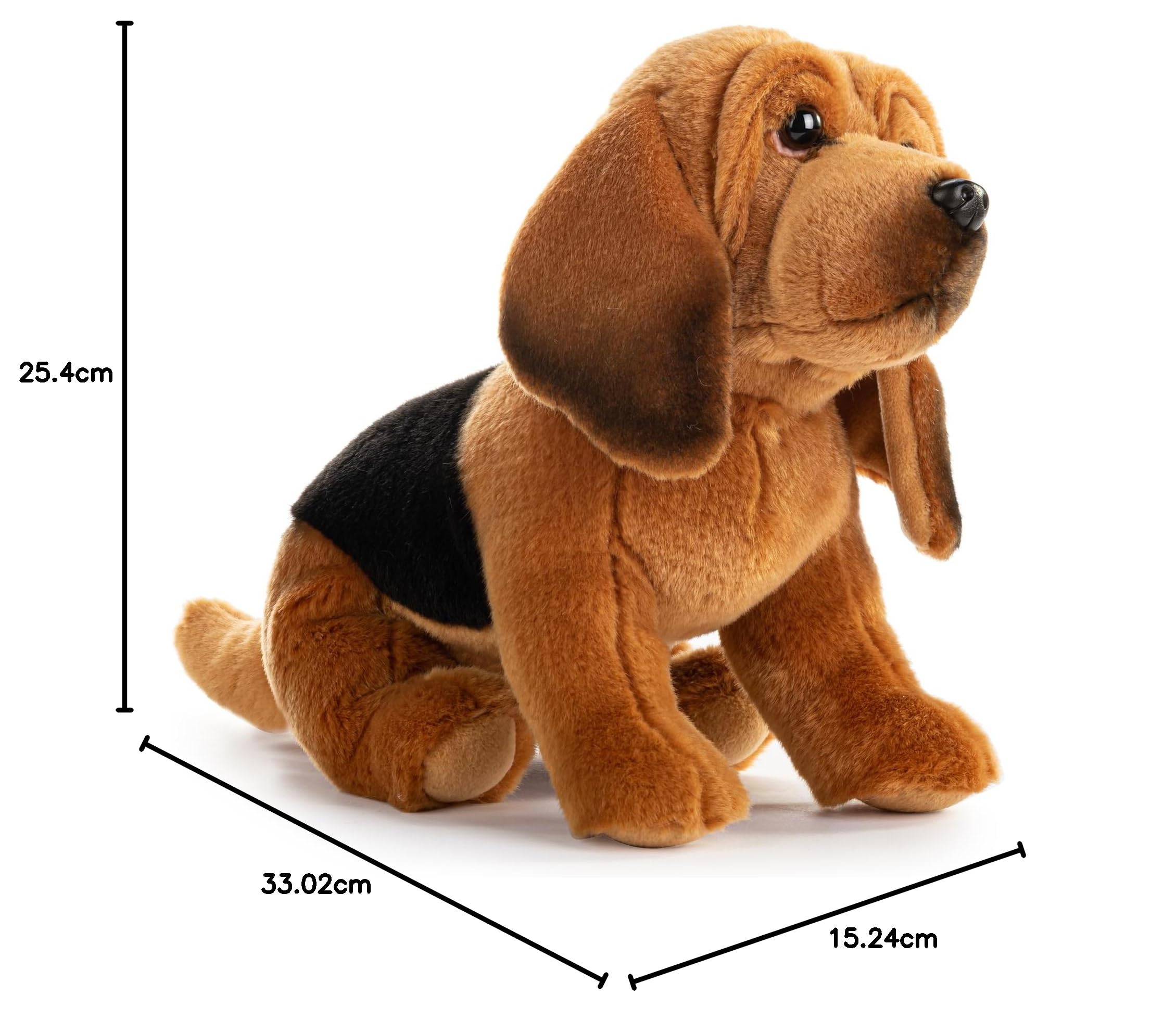 DEMDACO 5004810108 Animalcraft Bloodhound Dog Brown and Black 13 x