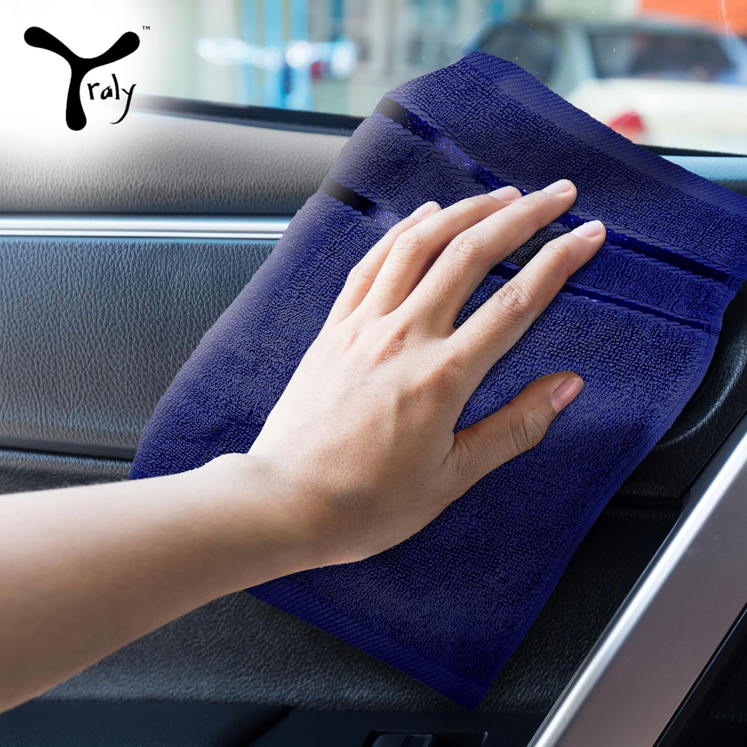 Luxury Wash Cloths 12 Pack |13x13 Inch | 600 GSM | 100% Ring Spun Cotton Washcloths for Body and Face – Soft and Absorbent Face Towels for Bathroom, Hotel, Spa, Gym (Royal Blue) - Image 7