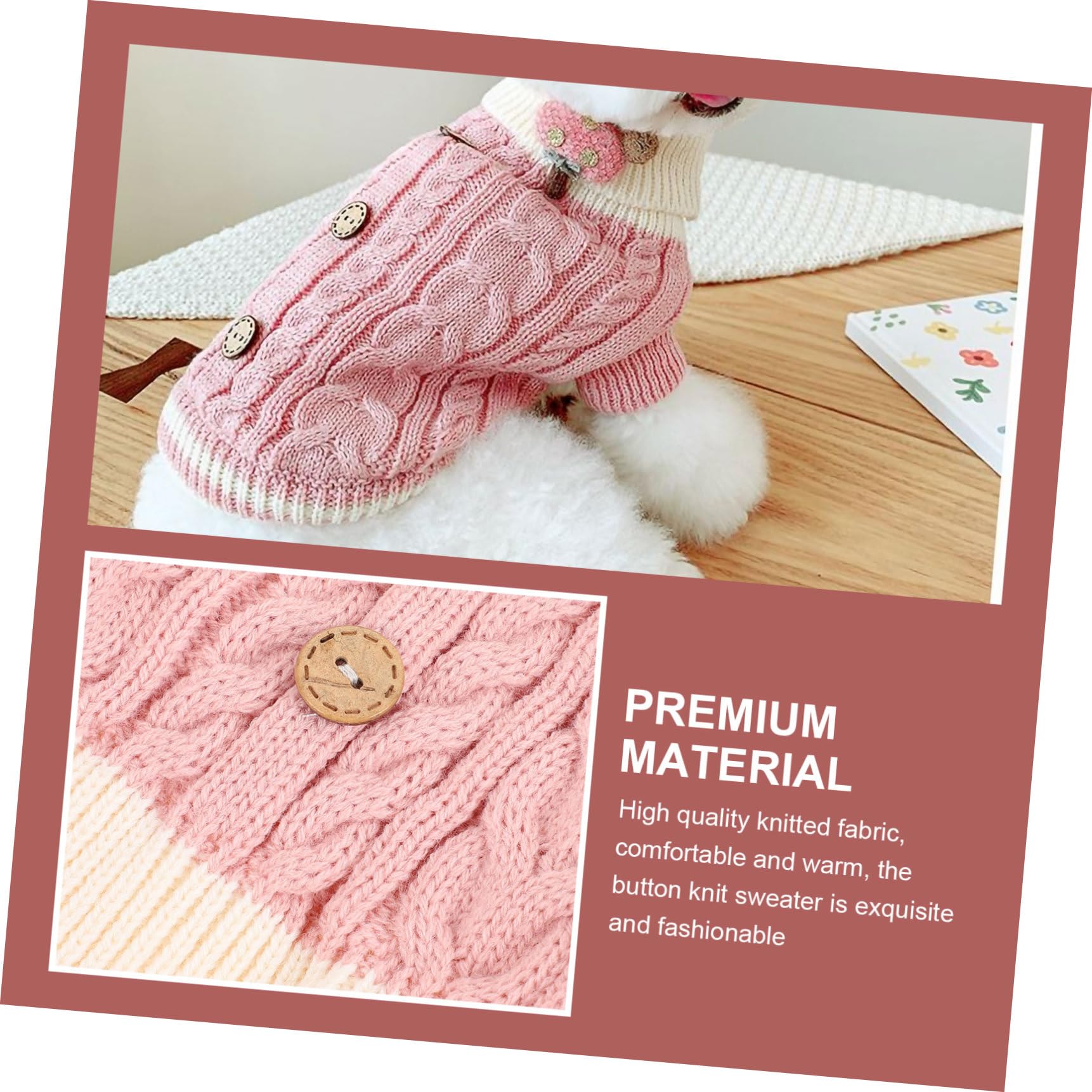 Sosoport 3pièces Pull pour Chiens avec Vêtement Hiver pour Chiens Petits Costume Confortable Et