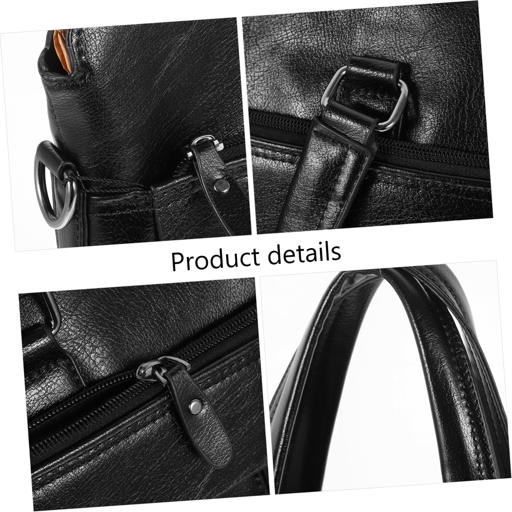 Modische Aktentasche und Vielseitigen Tragemöglichkeiten Handtasche Business aus Pu Leder Durchdachtem Innenraum in Schwarz Herren für Büro und Reisen