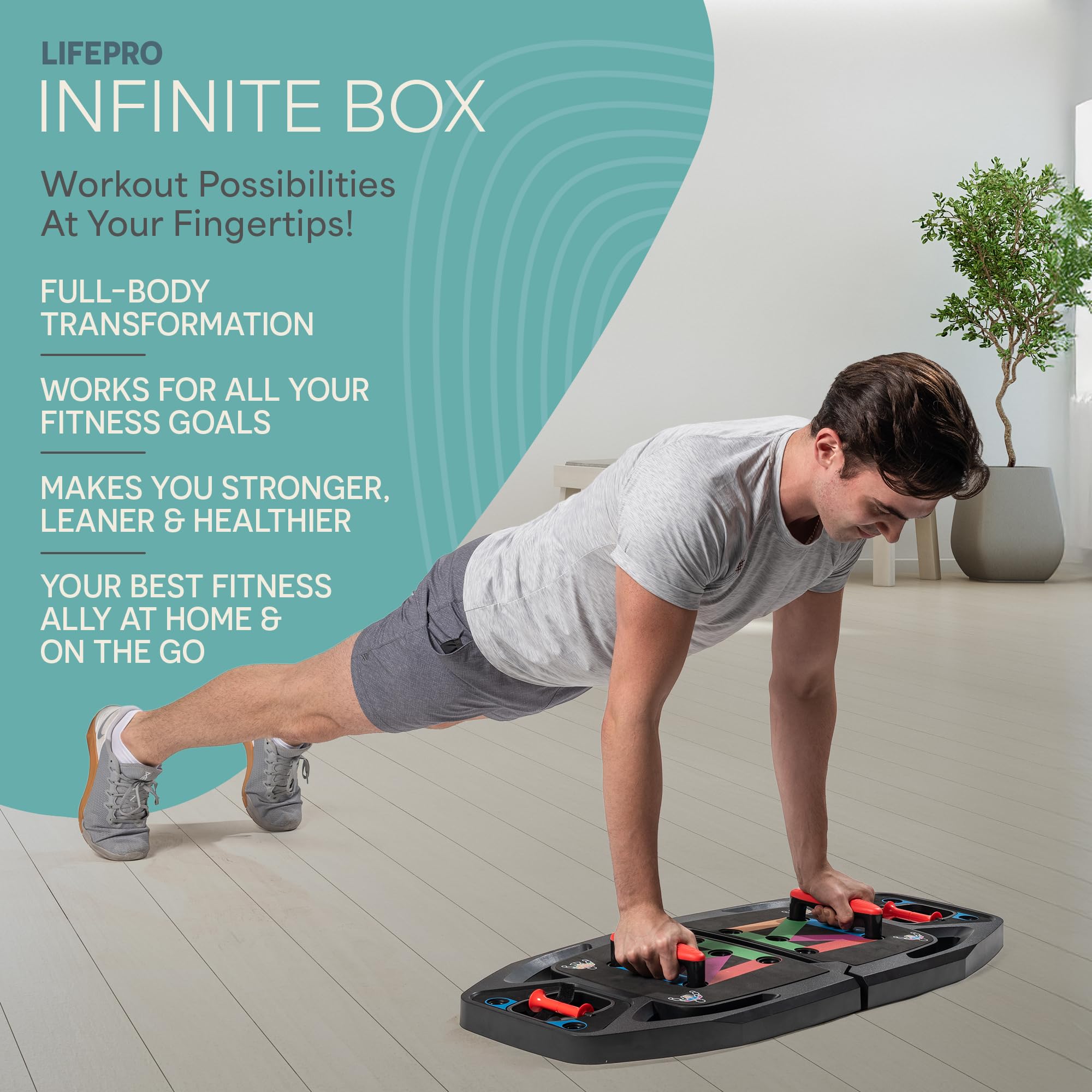 Set Allenamento Lifepro Infinity Box Plus – LP-INFTBXPL, Open Box, Multicolore, Taglia Media