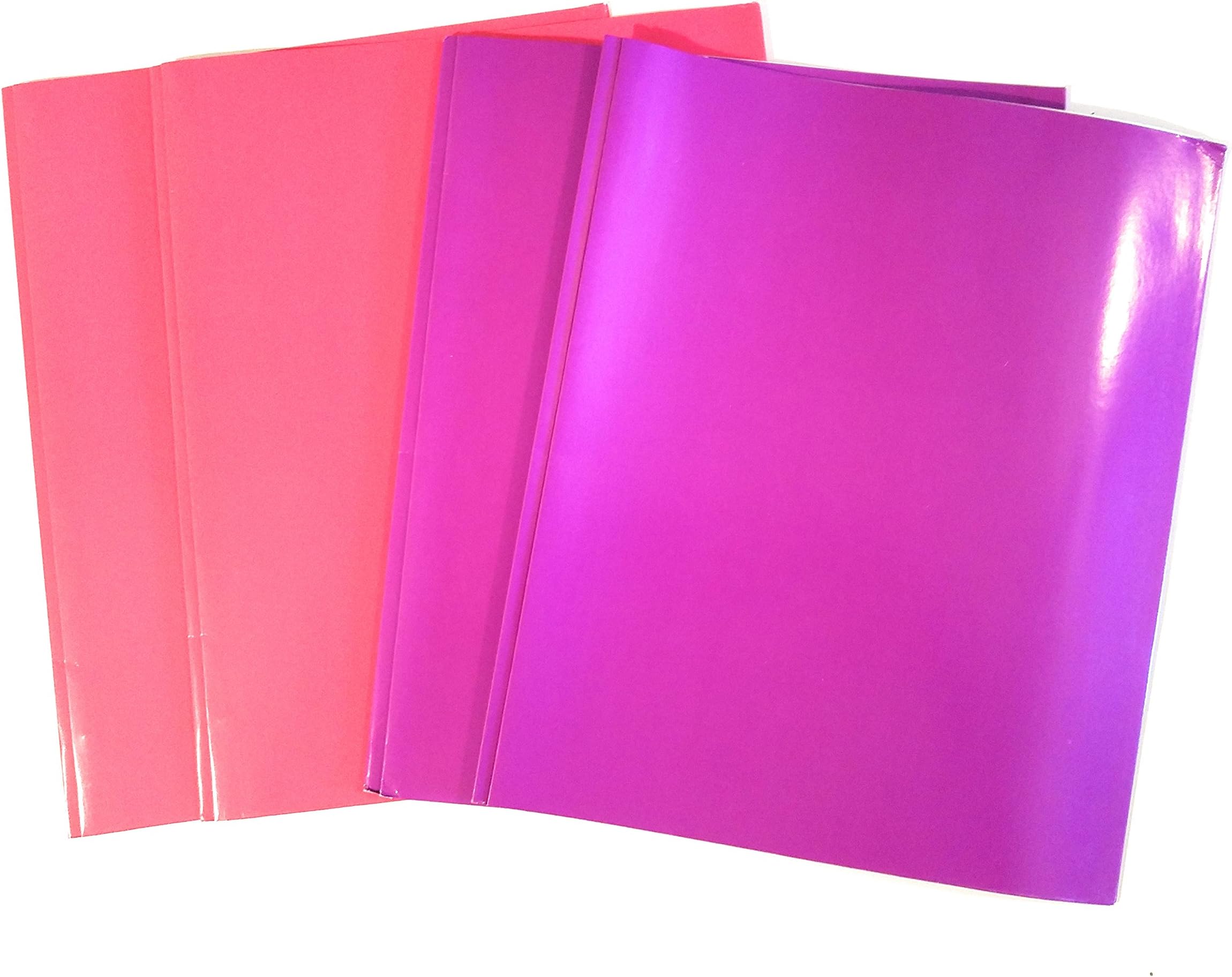 2 Pocket Folders With Prongs 4 Piece Bundle Pink & Purple