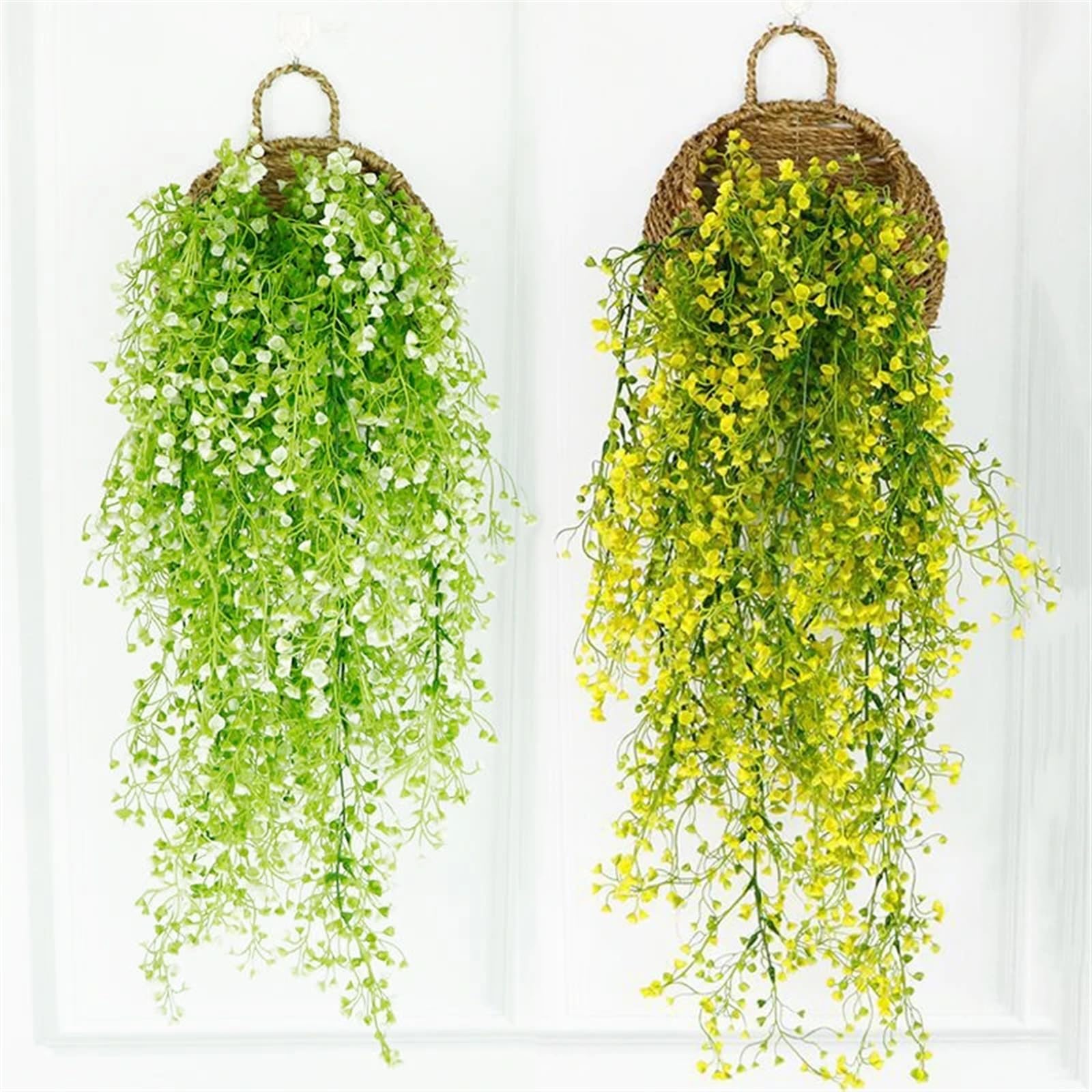 girlanda kwiatowa, Roślina ścienna Admiralty Willow, dekoracja na balkon, wesele, zielony liść(Multi colored 4)