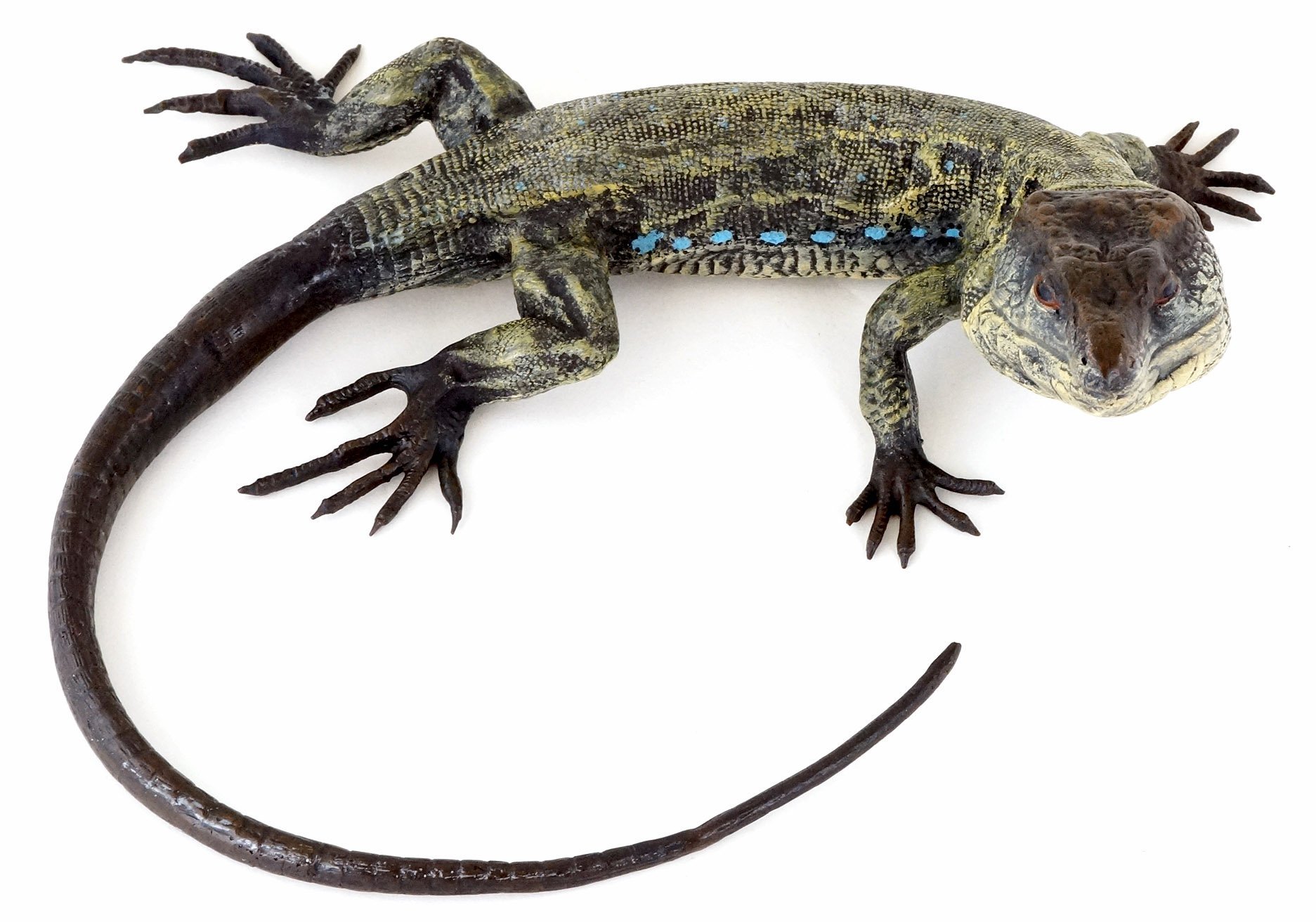 Kunst & Ambiente - Bronze viennois - lézard - Iguane - Reptile - Figurine Animale Authentique - Peinte à la Main - Figurine décorative - Vienne - Figurine - Sculpture - décoration