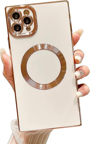 Owncase Funda magnética cuadrada para iPhone 11 Pro Max compatible con Magsafe protección completa de la cámara y esquinas reforzadas galvanizadas, Owncase Funda magnética cuadrada para iPhone 11 Pro Max compatible con Magsafe protección completa de la cámara y esquinas reforzadas galvanizadas,