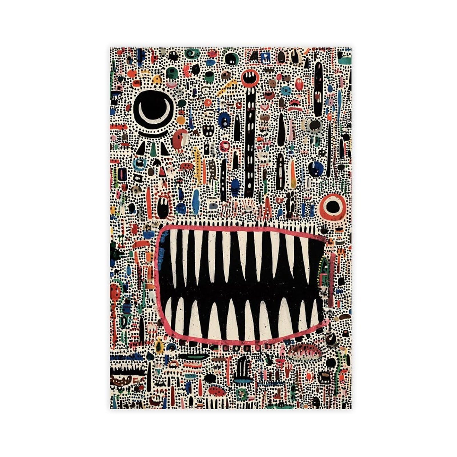 Ywtjax Unframe-Style Abstract Face Poster Canvas Poster For Dorm Room Decor Gift