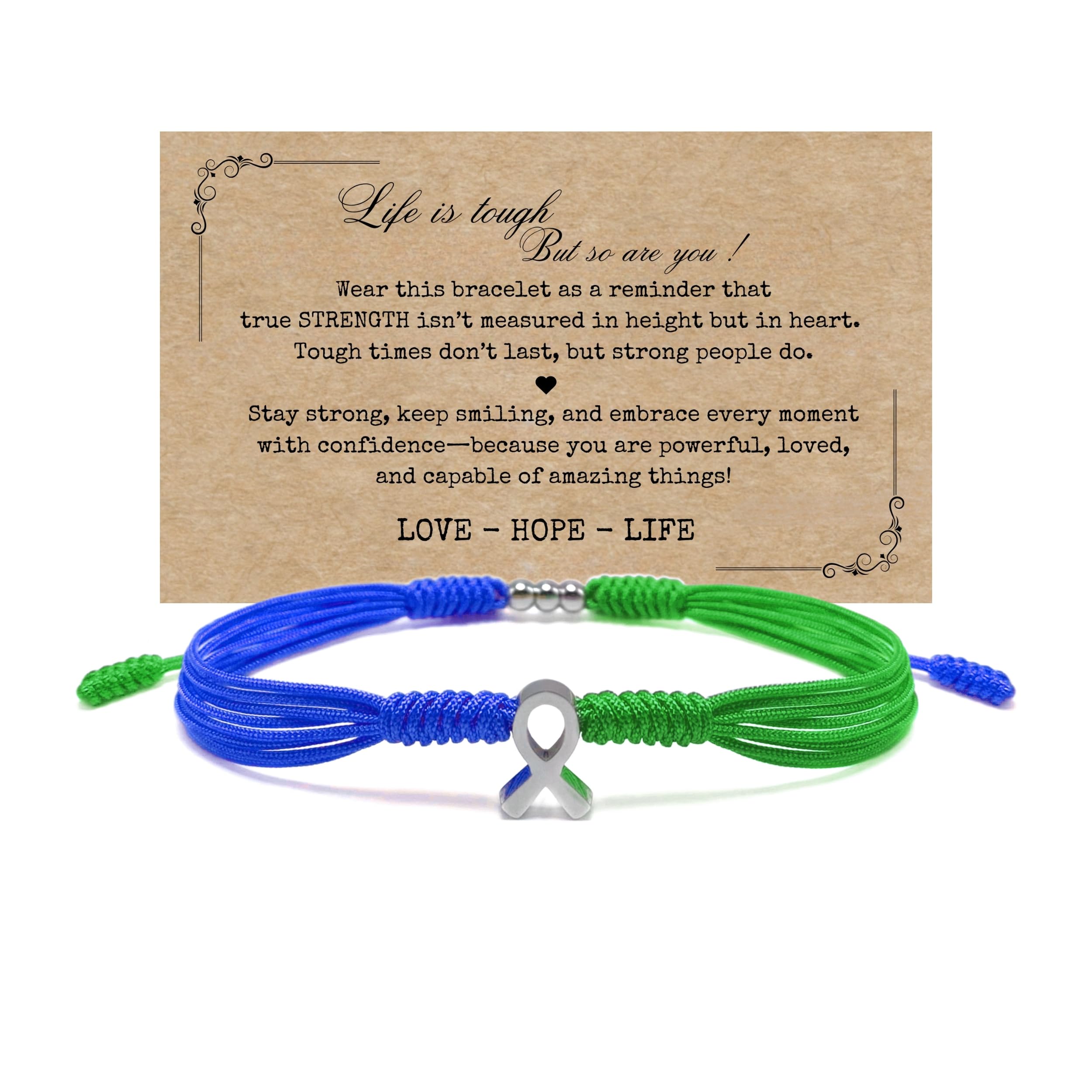 Bracelet For A Cause, Awareness Puzzle Ribbon Bangle, Autism Health Ribbon Wristband for Protection Surfer String Bracelet for Men, Women, Kid