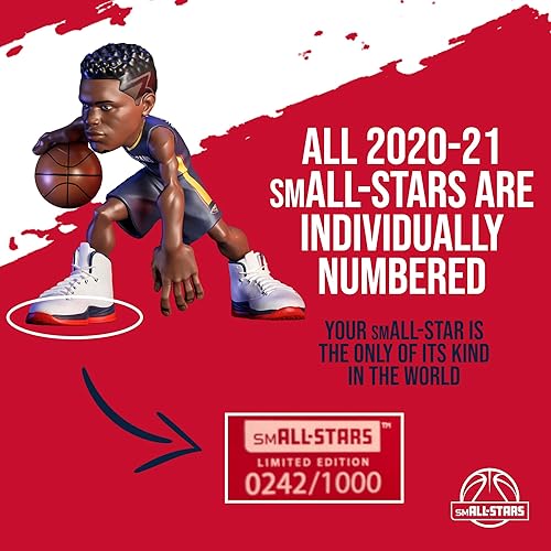 Miniatura 2 de Zion Williamson de la NBA Small Stars 2020 - New Orleans Pelicans - Azul marino - Figura coleccionable de 12 pulgadas, edición limitada, solo 1,000