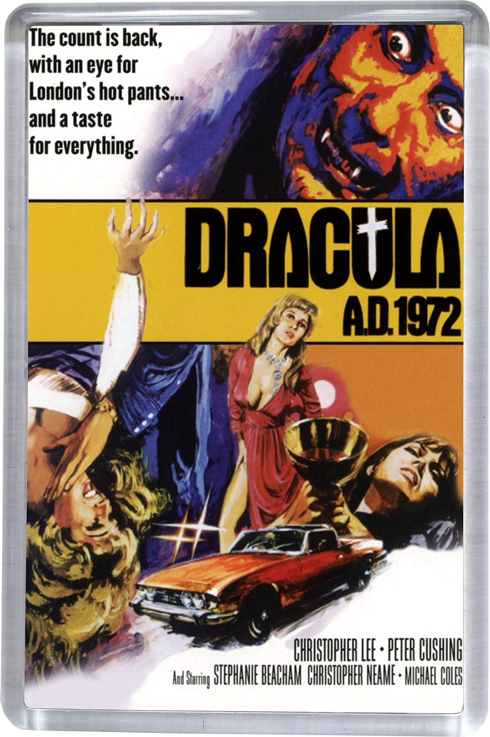 Super Universe Hammer Horror Dracula Ad 1972 Movie Poster Fridge Magnet 5 X 7.5 Cm