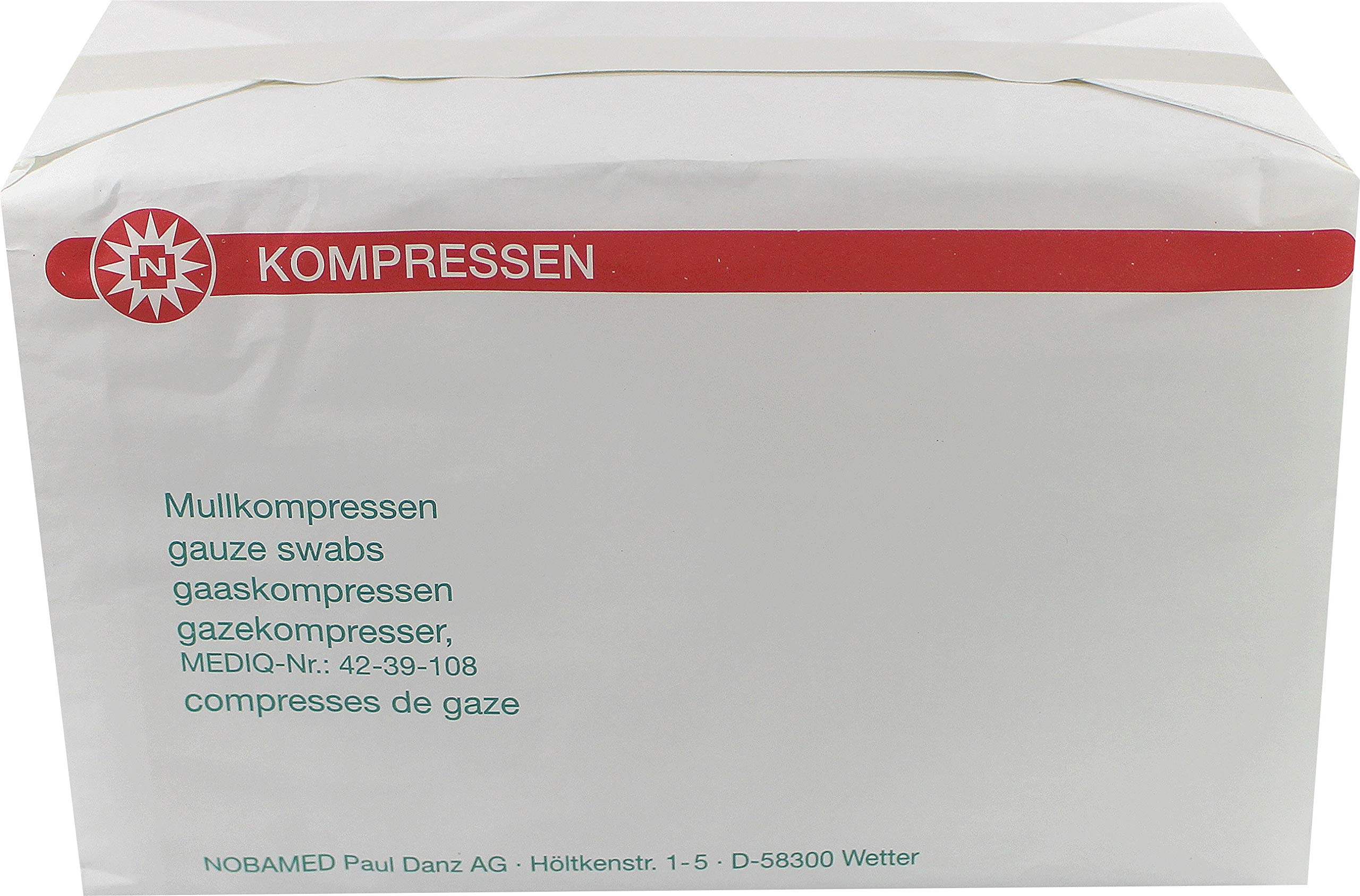 Kompressen 1000 Stück (10 x 100) 8-fach verschiedene Größen von Noba Verbandmittel (10 x 20 cm)