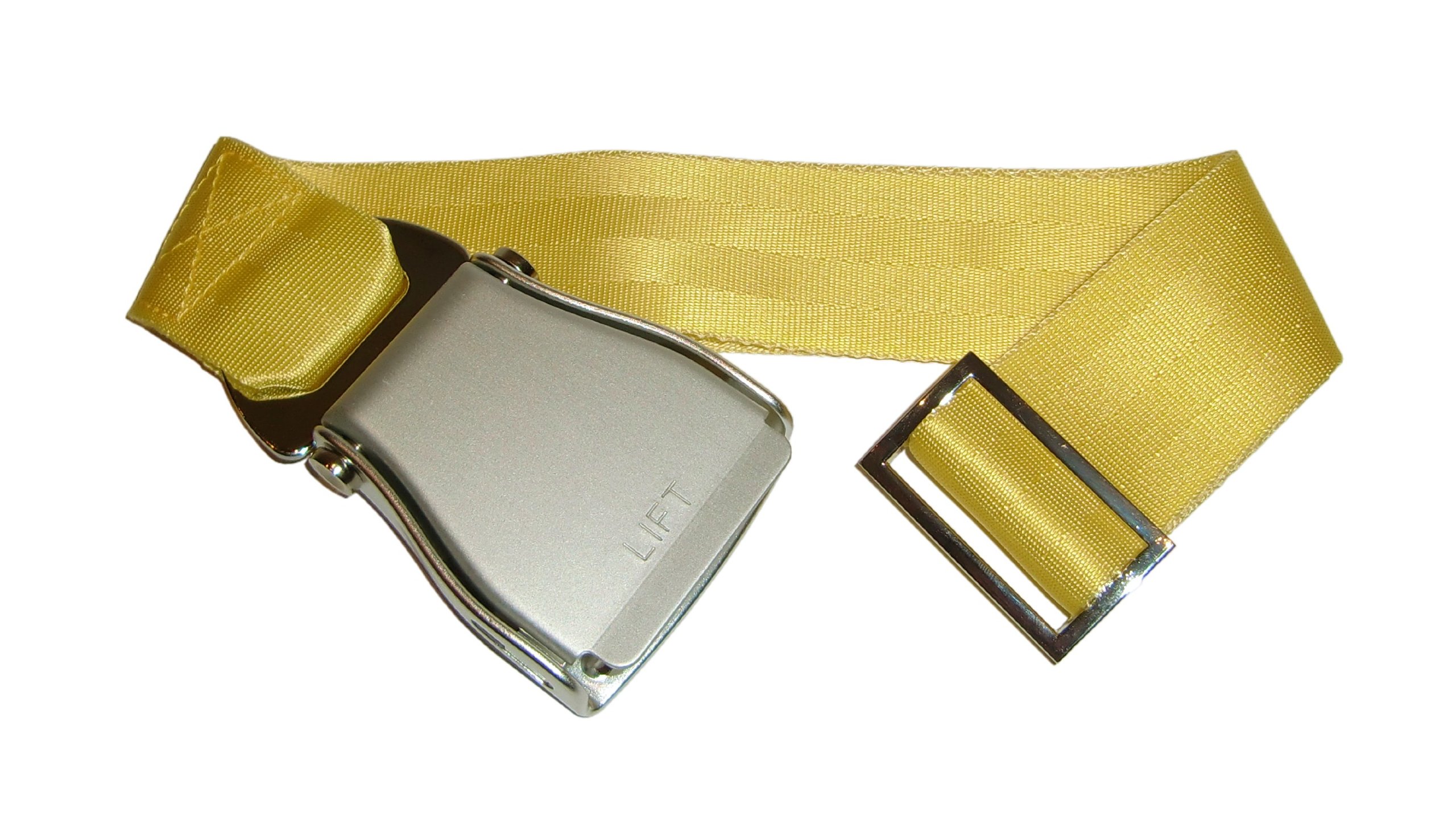 Skybelt Unisex Yellow Aeroplane Belt Silver/ Airline Seatbelt