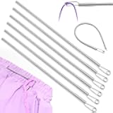 6-Pack Metal Drawstring Threader Tool – Easy Quick Insert Drawstring Rope Threader - Flexible Spring Rope Stringer for Hoodies, Pants, Sweatpants, Jackets & Trunks - Bodkin Sewing Tool