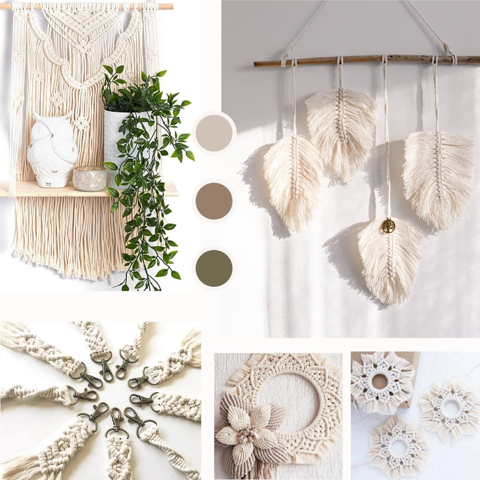 Muur Kerstboom - Hangend - Macramé Kerstboom Donkergroen Met Goud Kerstdecoratie Voor Binnen Handgemaakt In Nl Gerecycled Macrame Katoen