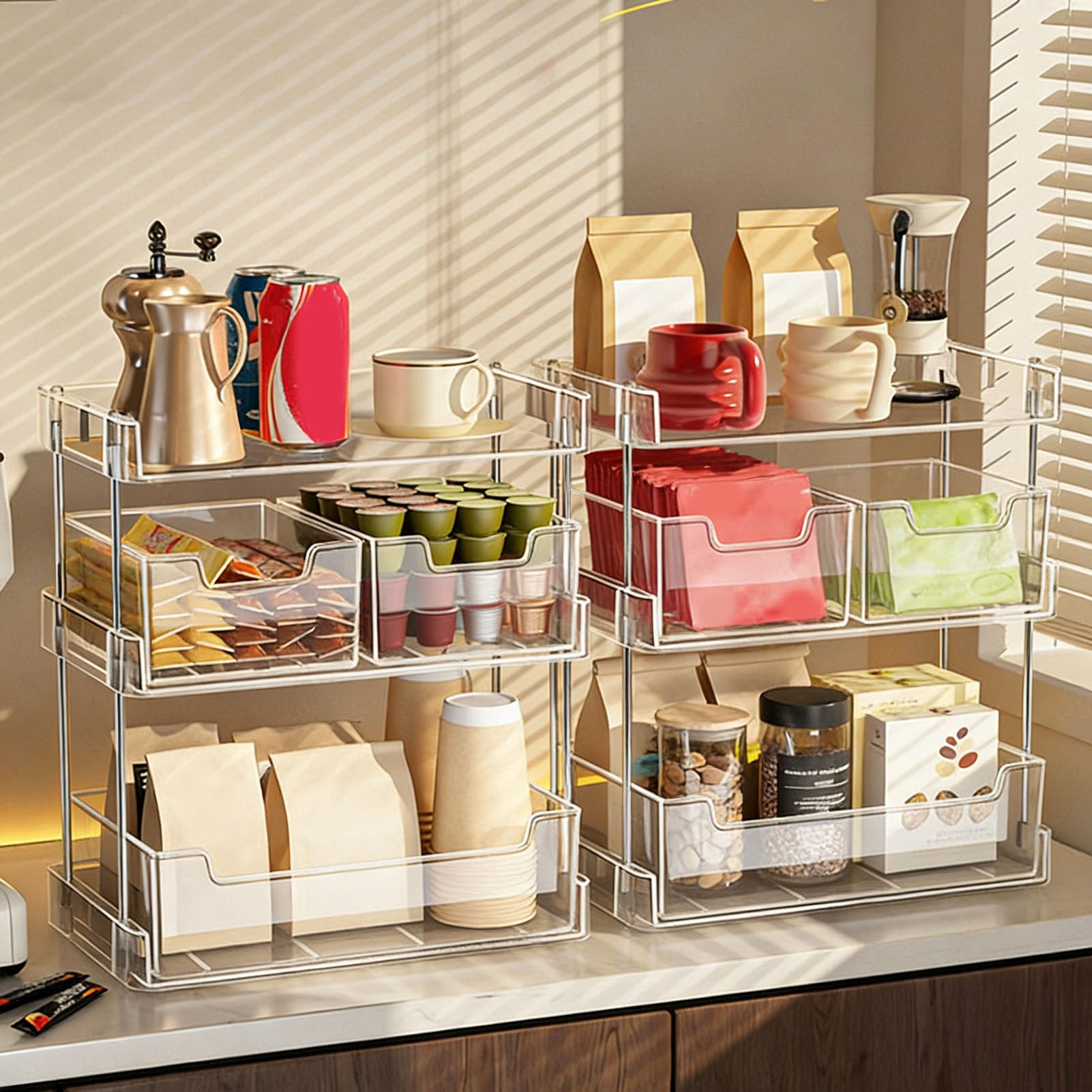 Tonysa Organizer na herbatę z 3-piętrowym Designem, Tea Bag Storage, for