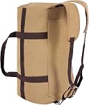 Large Canvas Travel Duffle Bag Heavy Duty, 3-in-1 Convertible Travel Bag with Backpack Straps for Gym, Sports, Travel, Camping(Khaki)