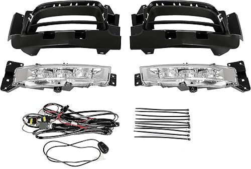 Miniatura 2 de HECASA Par de luces antiniebla LED compatibles con Dodge Charger 2015-2022 de repuesto para 68214428AB 68214427AB 68214427AB lente transparente del
