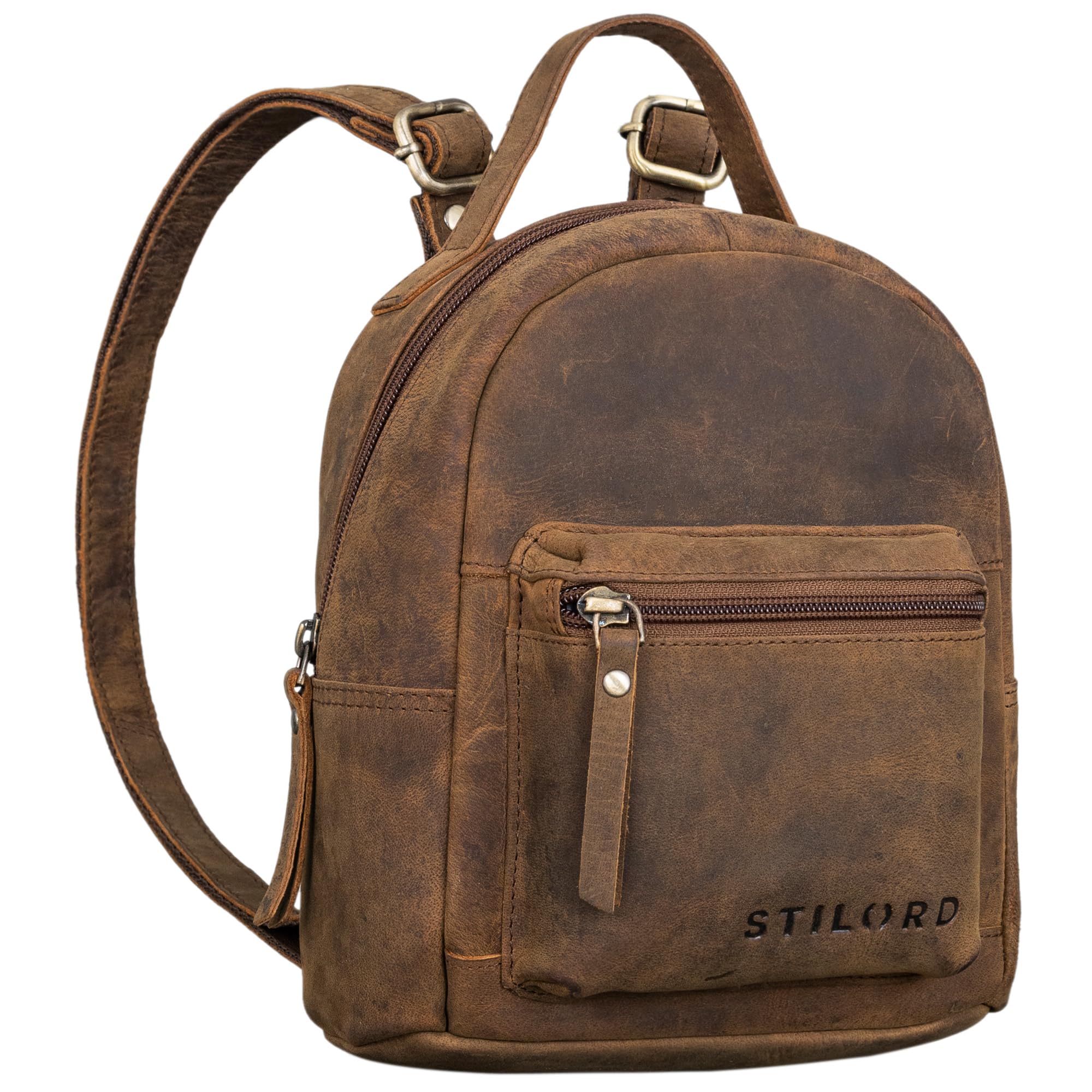 Leren Rugzak Dames - Cognac - Bobbie - Echt Rundleer - Compact & Functioneel - Just Lioné