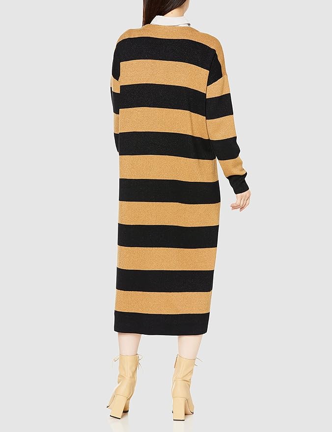 Amazon | [グレースコンチネンタル] 2022AW ﾗﾒﾎﾞｰﾀﾞｰﾆｯﾄﾜﾝﾋﾟｰｽ