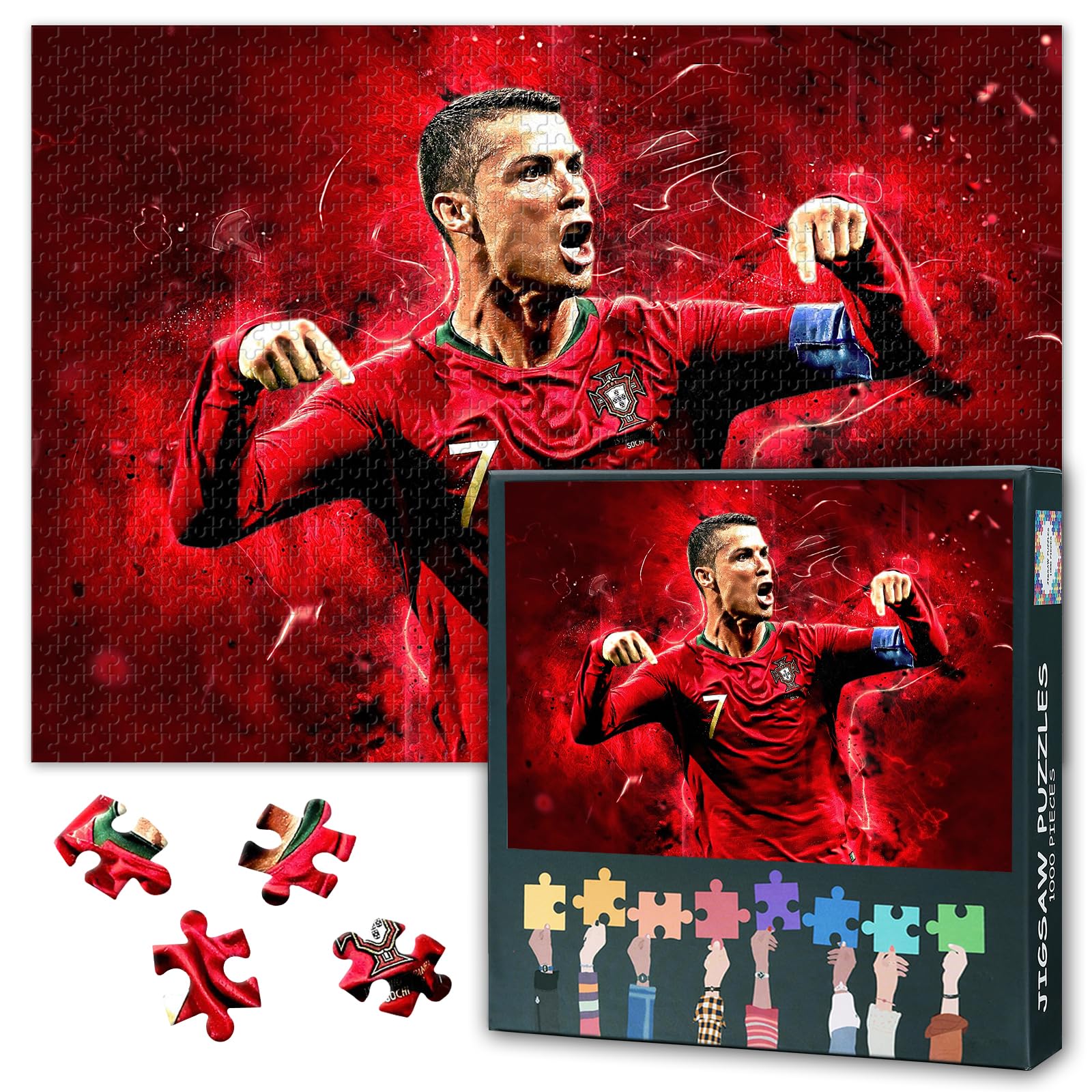 Amazon.com: TUMOVO CR7 Football 1000 Piece Puzzle for Adults