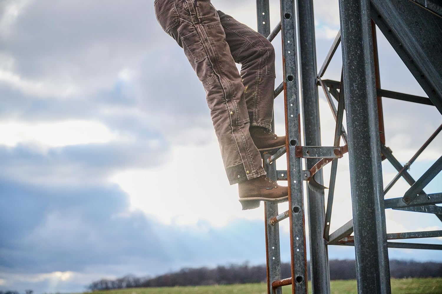 Carolina Elm 8" Unlined Logger Boots - Cushion Footbed Mens Work Boots - EH Rated - Wildland Logger Shoe - Triple-Rib Steel Shank - Memory Foam Pillow Cushion - Rubber Lug Outsole - Image 7