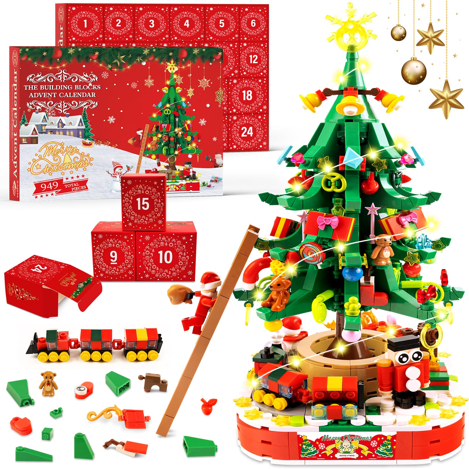 Christmas Tree Building Blocks Advent Calendar 2025
