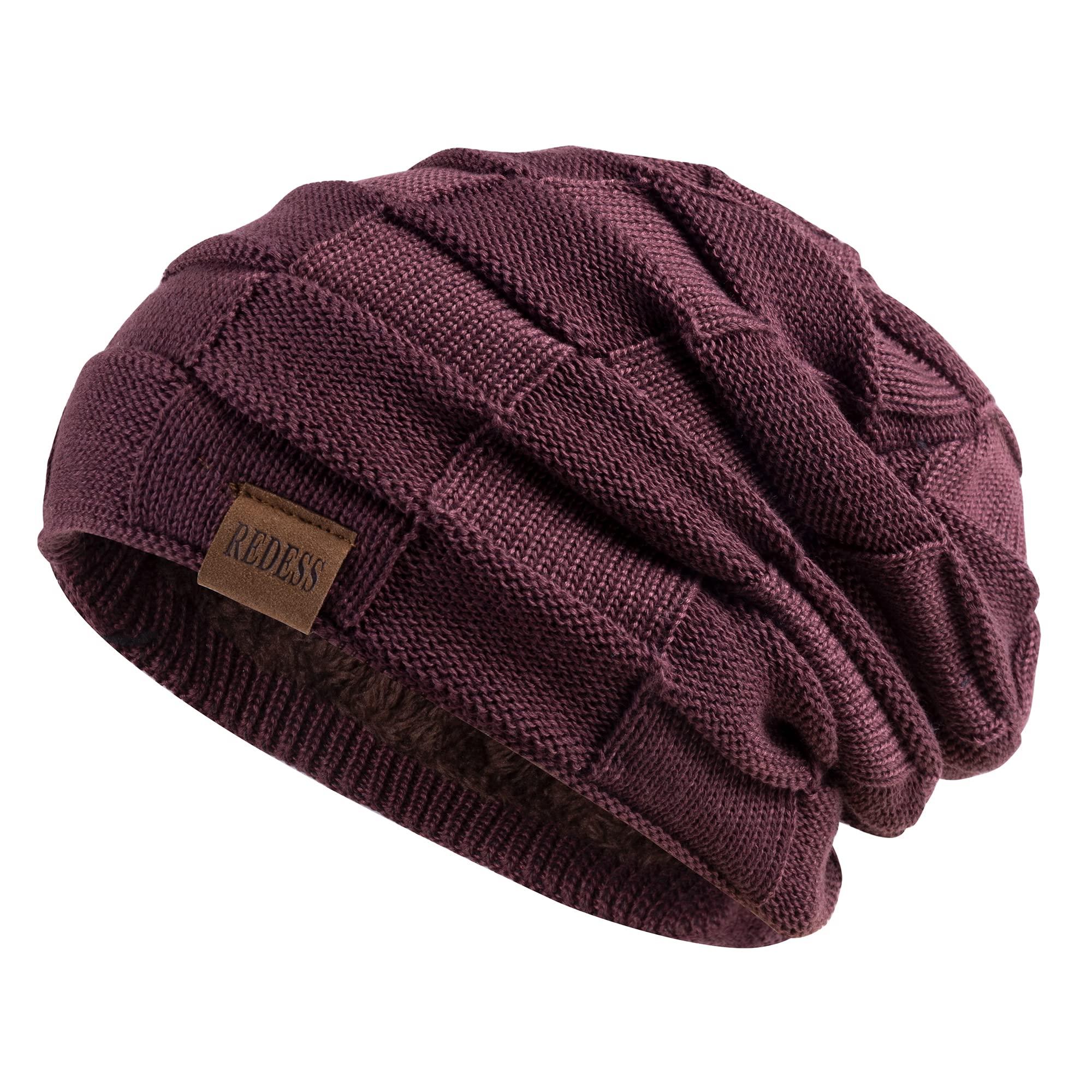 REDESS Cappello a Berretto per Uomini e Donne Cappelli Caldi Invernali in Maglia Slouchy Cappello a Cranio Spesso