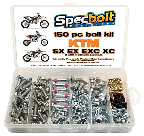 Kit de pernos Specbolt Specbolt KTM SX EX EXC de 2 o 4 tiempos Mantenimiento MX Dirtbike OEM Spec Fastener 2 TIEMPOS: 50 60 65 85 105 125 250 300