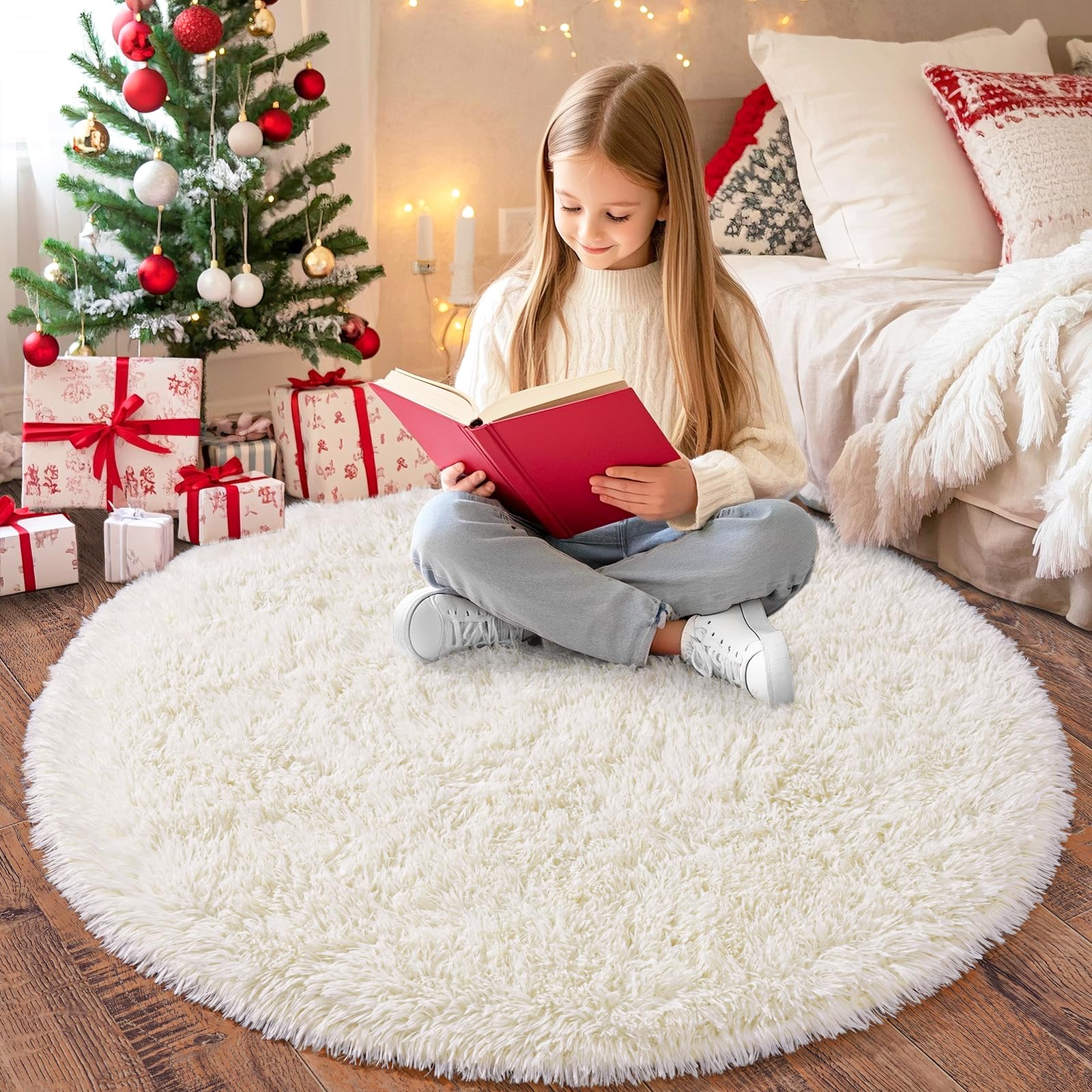 Chicnix Teppich Hochflor Flauschig rutschfest Weich für Wohnzimmer Schlafzimmer Kinderzimmer Teenager Schlafsaal