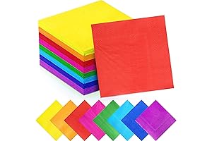 Yahenda 8 Colors Rainbow Colorful Paper Napkins