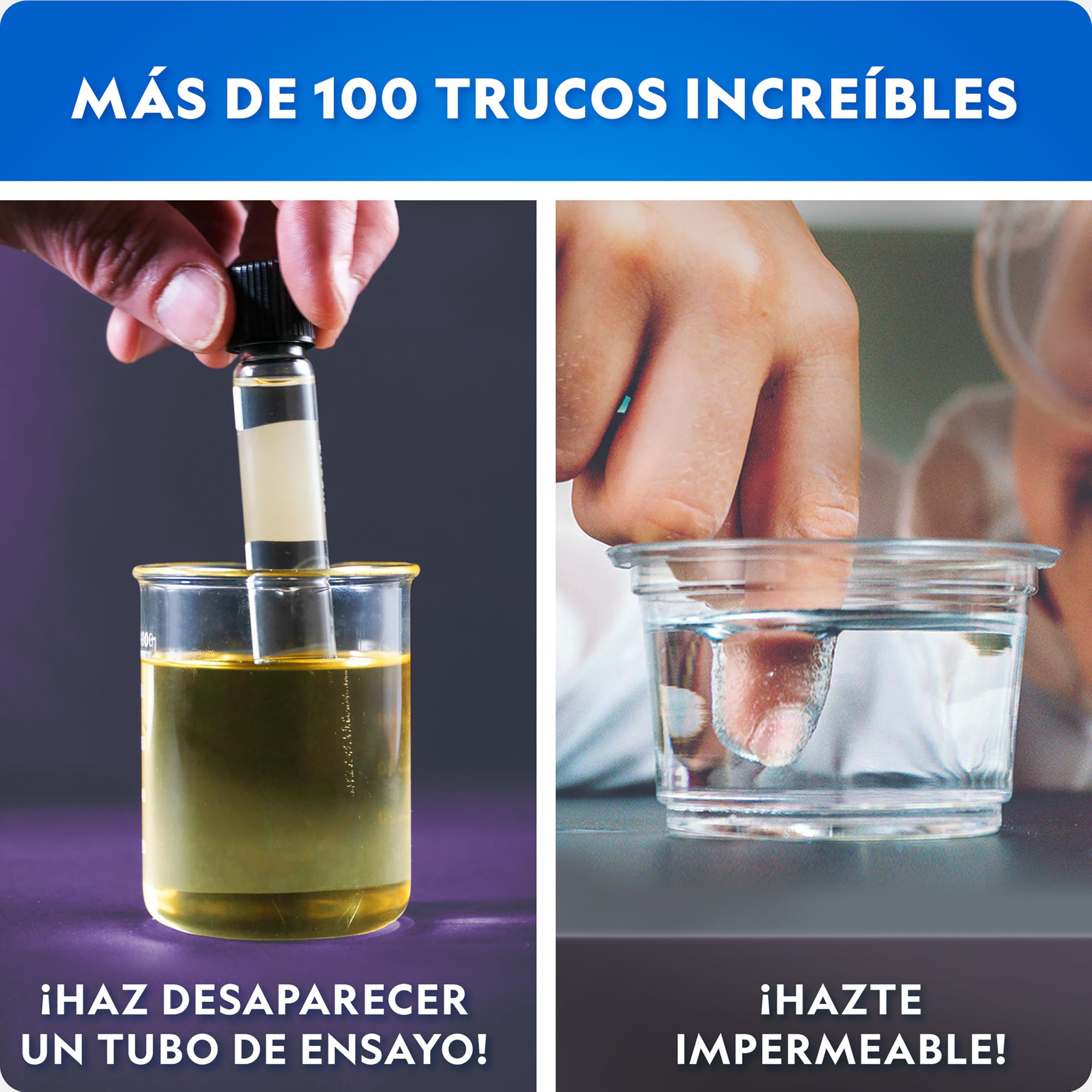 NATIONAL GEOGRAPHIC Science Magic Kit – Más de 100 experimentos científicos y trucos de magia para niños, set de química y kit de actividades CTIM, divertido juguete educativo para niños