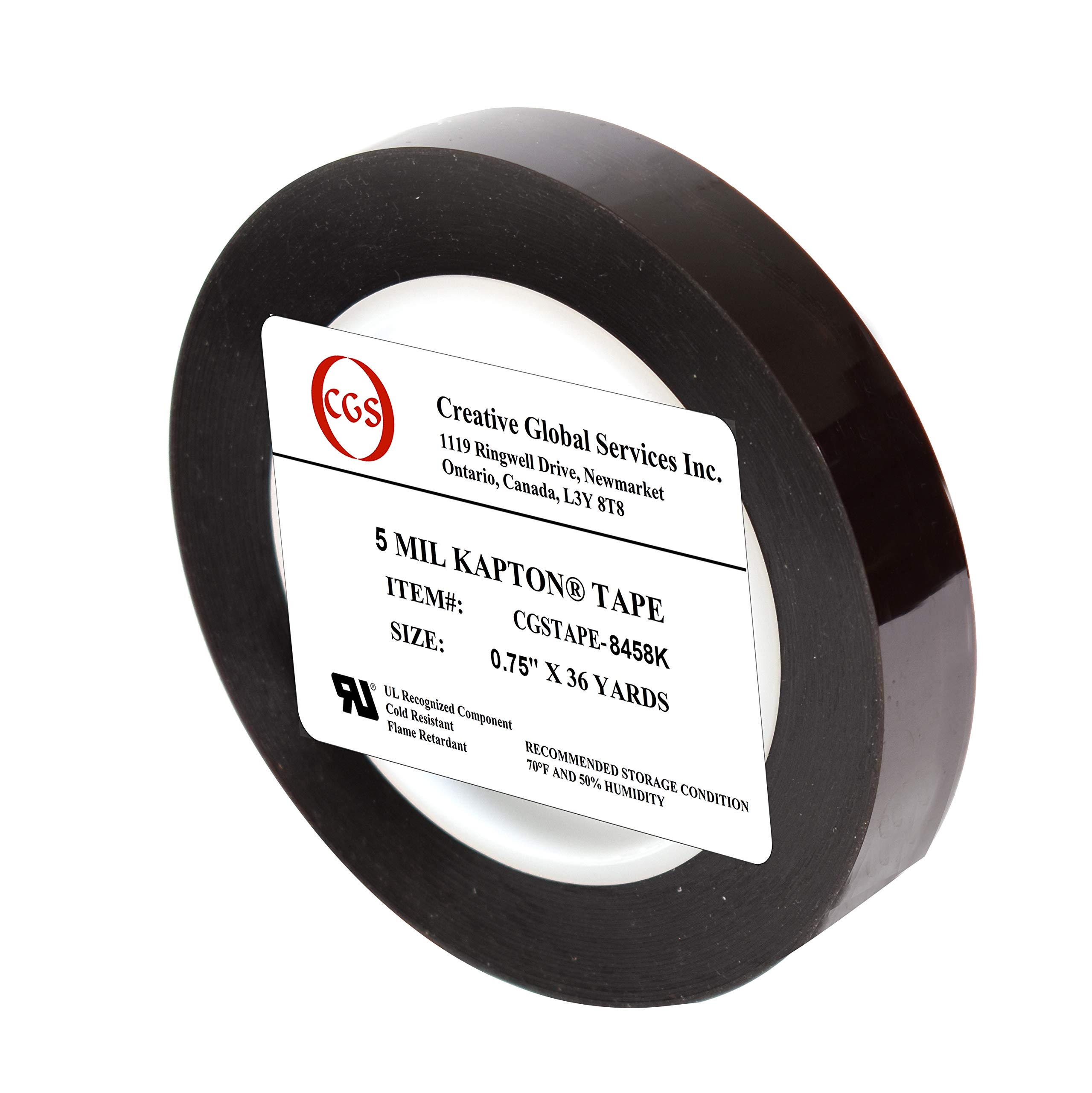 CGS, cinta adhesiva Dupont Kapton de 5 mil (poliimida), alta temperatura y cinta térmica, para soldadura, electricidad, enmascaramiento, aplicación de impresora 3D.